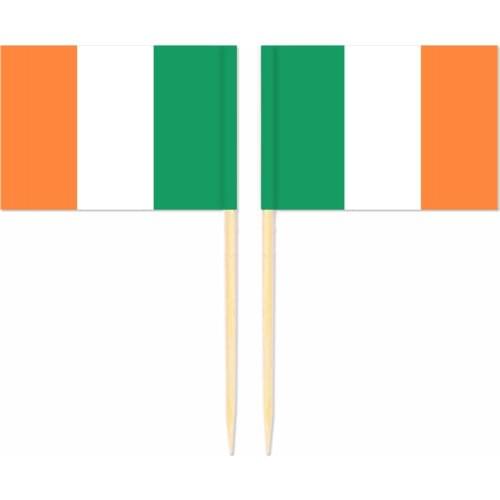 Free Shipping Ireland Flag Toothpick Flag 3.5X2.5CM 300pcs/bag Ireland National Flag