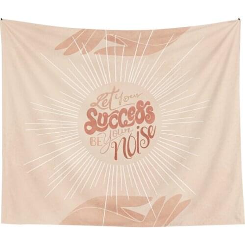 Quotes Tapestry Wall Hanging Aesthetic Room Decor Pink INS Wall Art Decor Girls Dorm Room Wall Decor Retro Sun Wall Tapestry