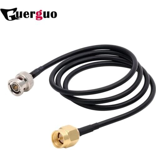 RG58 Cable BNC Male to SMA Male Plug RG-58 50 Ohm RF Extension Cable Connector Adapter RF jumper Pigtail 0.5M 1M 2M 5M 10M 20M