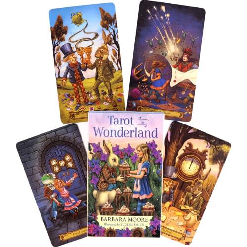 Tarot In Wonderland Oracle Card Beginners Board Game Multiplayer Family Party Game Fortune Telling Prophet Tarot Deck With Guide