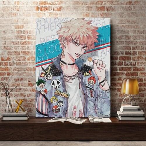 Katsuki Bakugo My Hero Academia anime poster Wall Art Canvas Decoration poster prints living room Home bedroom decor Painting