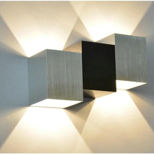 Creative led trapezoidal wall lamp corridor corridor aluminum wall lamp indoor bedside stair background 2W 6W decorative lamp