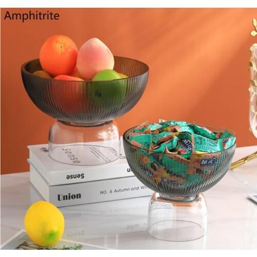 Creative Living Room Crystal Glass Tray Modern Fruits Luxury Snack Storage Sweet Table Coffee Decorating Storage Dinner Plates