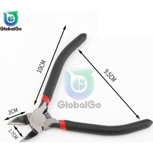 Diagonal Pliers 1.7cm Mini Wire Cutter Small Soft Cutting Electronic Pliers Wires Insulating Rubber Handle Model Hand Tools