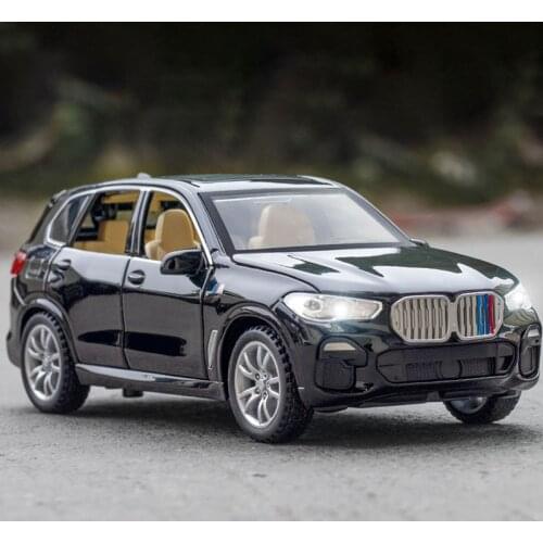1/32 Alloy X5 SUV Police Model Toy Car Simulation Sound Light Pull Back Die Cast Off Road Collection Toys Vehicle For Gifts