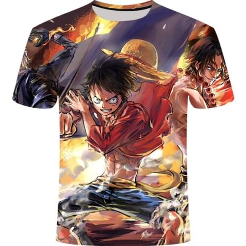 Luffy One Piece T-shirts Men Women 2019 New Fashion Hip Hop T Shirt Casual Brand Clothing 3D Printed Summer Tops Tees tshirt
