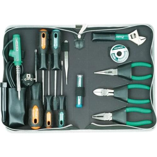 Proskit PK-2086B Electrician Repair Tools Kit Wrench Pliers Screwdriver Electricity Soldering Iron Electronic Maintenance Set