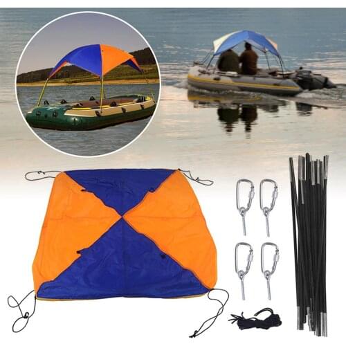 Inflatable Boat Fishing Sunshade Folding Rain Canopy Kayak Kit Canopy Top Cover Sunshade Boat Tent Kayak Accessories #WW