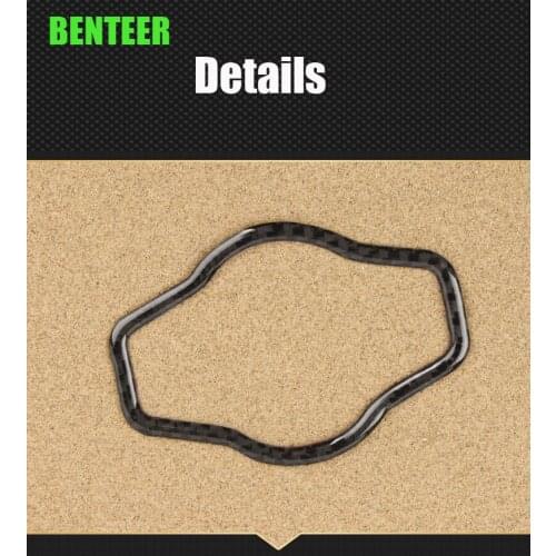 Real Carbon fiber car headlight decoration car center controller sticker for audi A4 A5 Q5 RS4 S5 RS5