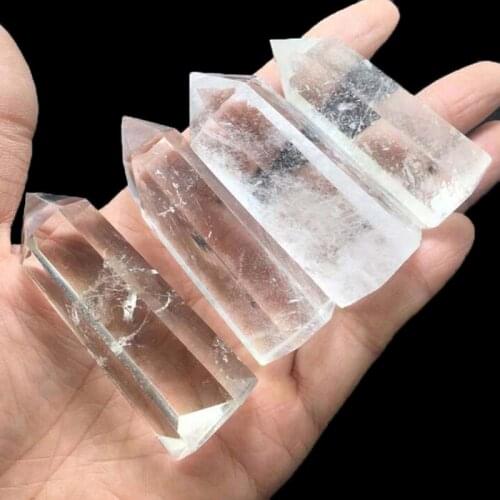 Natural Clear Crystal Quartz Electroplating rainbow Wand Point Healing Stones for Aquarium Crafts Making Ornaments Home Decor