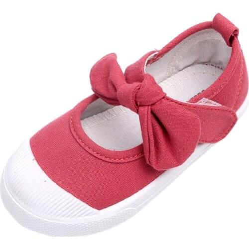 Baby Shoes The First Walker Shoes Bow Color Matching Canvas Baby Girl Shoes Spring Autumn Newborn Toddler Shoes