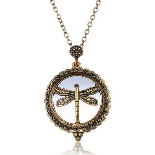 Focal20 Streetwear Dragonfly Necklace Pendant for Women Men Fashion Jewelry Chain Necklace Gift