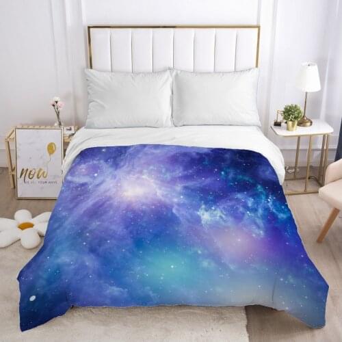 Galaxy Duvet cover Quilt/Blanket/Comfortable Case Double King Bedding 240*220 240x260 Black for Home Starry purple