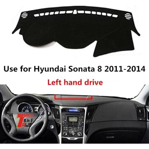 TAIJS Factory Hot selling High Quality Polyester Fibre Car Dashboard Mat For Hyundai Sonata 8 2011-2014 Left hand drive