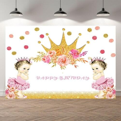 ThinVinyl New Born Princess Birthday Party Girl Baby Shower Backgrounds Printed Professional Indoor Photographic studio Backdrop