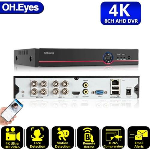H.265 8CH 4K 8MP 5MP Hybrid AHD DVR Human Motion Detection CCTV Video Surveillance Recorder 16 Channel 1080P DVR For AHD System