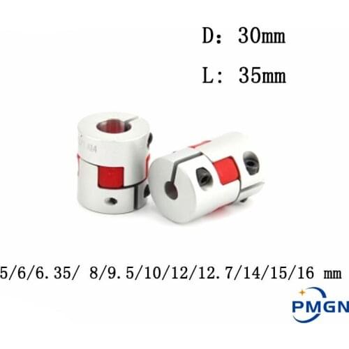 High quality 1PCS D30L35 10*14mm 5/6/6.35/ 8/9.5/10/12/12.7/14/15/16mm Flexible Plum Shaft Coupling CNC Stepper Motor Coupler