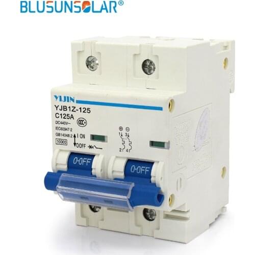 Factory sale 2P 125A DC440V SOLARB Solar Energy Photovoltaic PV Mini DC Circuit Breaker