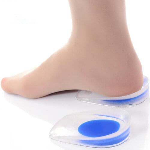 1 Pair Men Women Silicon Gel heel Cushion insoles Soles Relieve Foot Pain Protectors Spur Support Shoe Pad High Heel Inserts