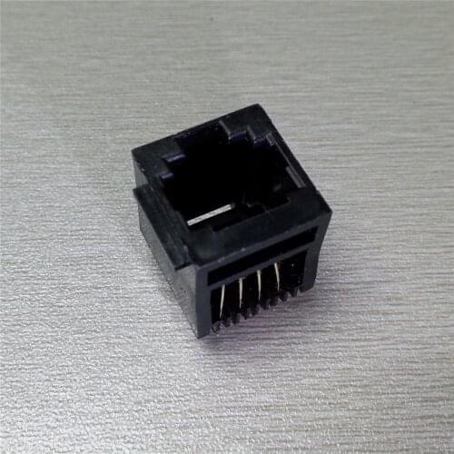 10PCS 5222-8P8C RJ45 network socket with ears 180 degree network socket crystal head female