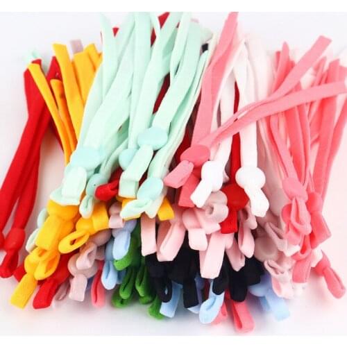 100Pcs Black White Mask Elastic Cord Adjustable Buckle Stretchy Elastic Band Earloop Lanyard Earmuff Rope DIY Making Supplies