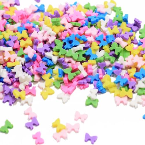 200/50g Mix Colors Polymer Clay Material Simulation Bow Sprinkles Sugar Needle SimulationButterfly Decoration