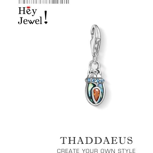 2021 Beetle Bug Charm Pendant Fine Jewelry 925 Sterling Silver Cute Gift Fit Bracelet Necklace