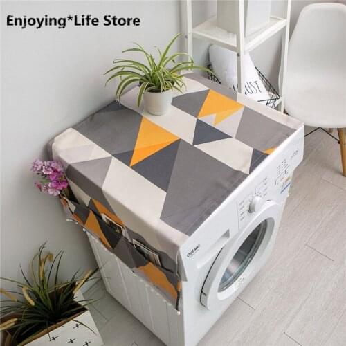 Household Dust-proof Cover Cotton Washing Machine Covers Tumble Dryer Laundry Gadgets Pocket Organizer Product Accessories Stuff