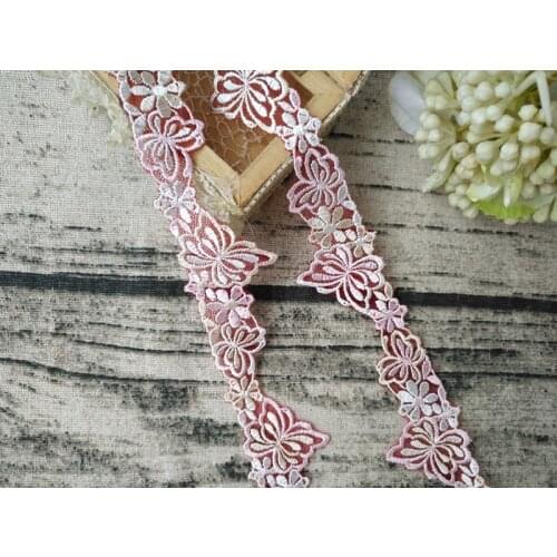 10Yds Butterfly Floral Lace Ribbon Mesh Tulle DIY Handmade Wedding Party Craft Gift Packing Patchwork High Quality