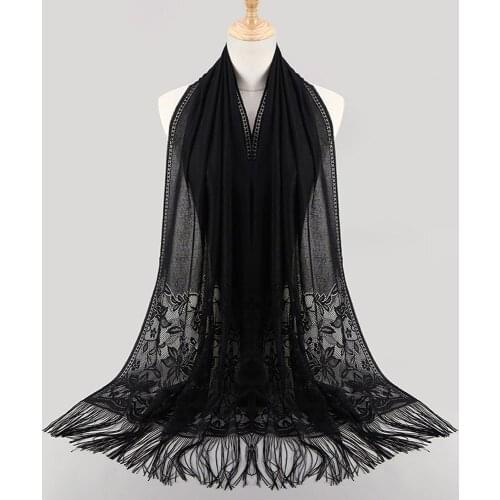 Women Hijabs Ladies Simple Solid Long Shawl Head Scarf Female Head Wrap Hijab Scarf Plain Muslim Islamic Clothing Hoofddoek