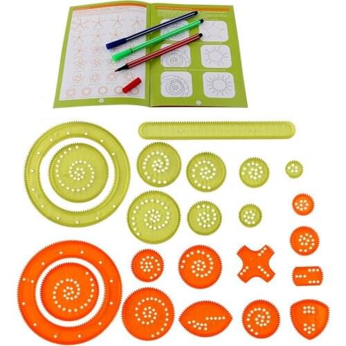 Drawing Toy Set Interlocking Gears Wheels Painting Drawing Accessories Creative Toy Spirographs