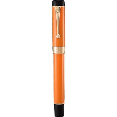 Jinhao 100 Centennial Resin Fountain Pen Orange-Yellow Iridium EF/F/M/Bent Nib with Converter Ink Pen Business Office School Pen