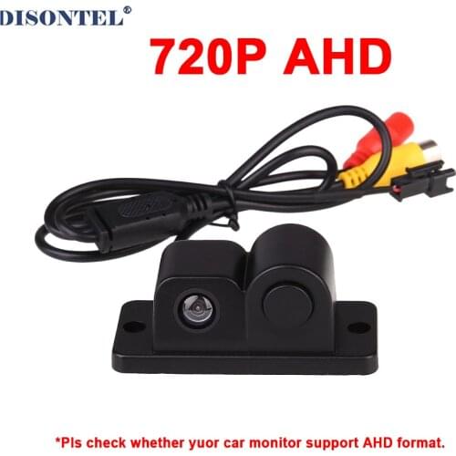 720P AHD 2in1 LCD Display Car Reverse Backup Radar Sound Alert Video Parking Sensor Camera with Auto Rear View Camera