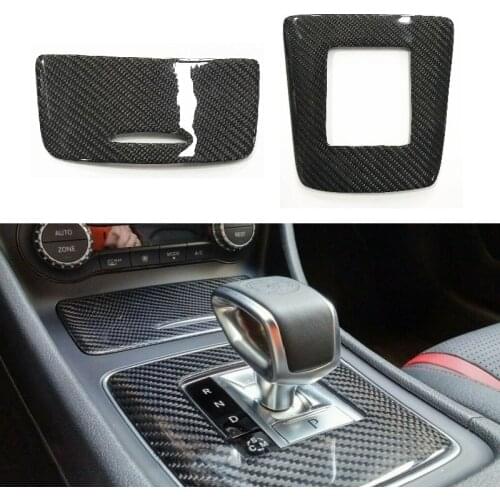 Fit For Mercedes-Benz A45 CLA45 GLA45 AMG 2014-2016 Dry Carbon Fiber Gear Panel Interior Trim Car Accessories