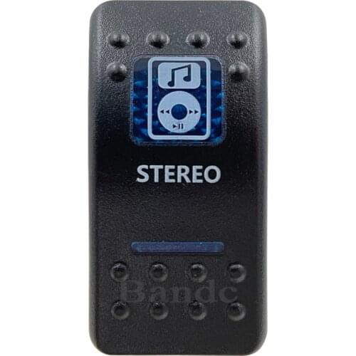 Cover Cap Only！Car Boat RV STEREO Rocker Switch Cover Cap Blue Window Labeled Control Cap Accessories