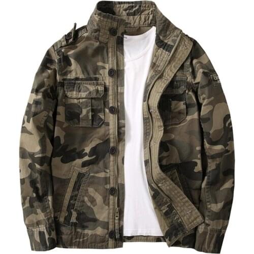 Vintage Fashion Military Mens Coats Tooling Jackets Multi-pocket Mens Camouflage Jacket Oversized Streetwear Autumn and Winter