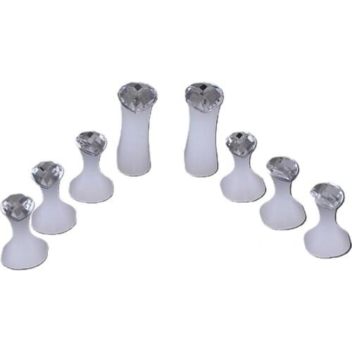 Lightweight 8Pcs/Set Delicate Nails Heart Shaped Rhinestones Art Separator Mini Toe Separator Flower Shape for Female