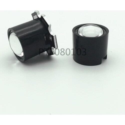 10pcs IR 1W 3W High Power LED lens 14.5mm 16mm 10degree 60degree 90degree len with black holder For IR CCTV DIY