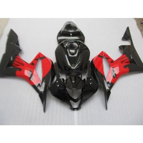 Injection mold motorcycle fairing kit for Honda CBR600RR 07 08 red black plastic fairings set CBR600 RR 2007 2008 DC23