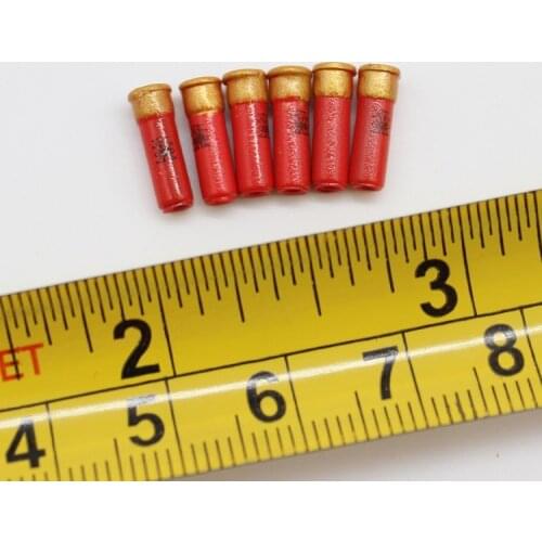 1/6 Scale 6pcs Plastic Red Bullet Models Toys for 12''Action Figures Bodies Accessories