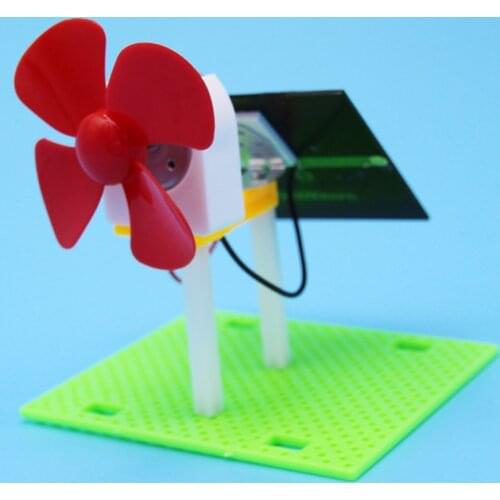 Mini Science Experiment DIY Solar Energy Rotating Wind Mill Handmade Puzzle Assembled Toys Creative Physics Teaching Resources