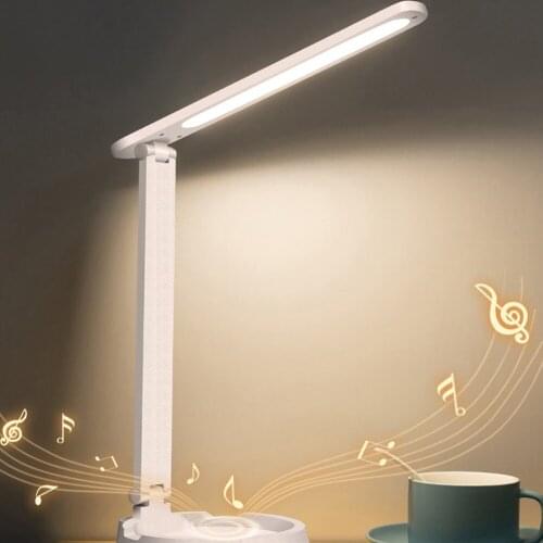 Multi-function LED Table Lamp 3 Modes Desk Lamp Adjustment Reading Lamp for Bedroom USB Charging Night Light with Phone Holder