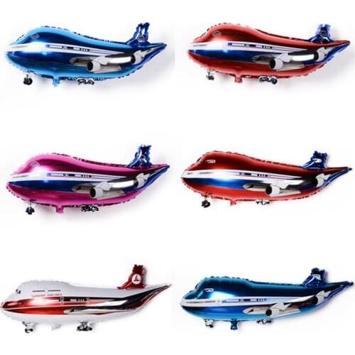 1 pc 85*45CM Inflatable Airliner Foil Balloons Plane Helium Balloons Children Birthday Gifts Toys Holiday Toy Aircraft Party
