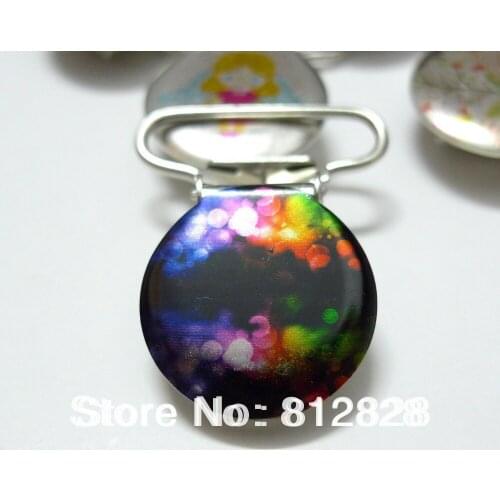 25pcs Enamel Neon Lights Suspender Clips