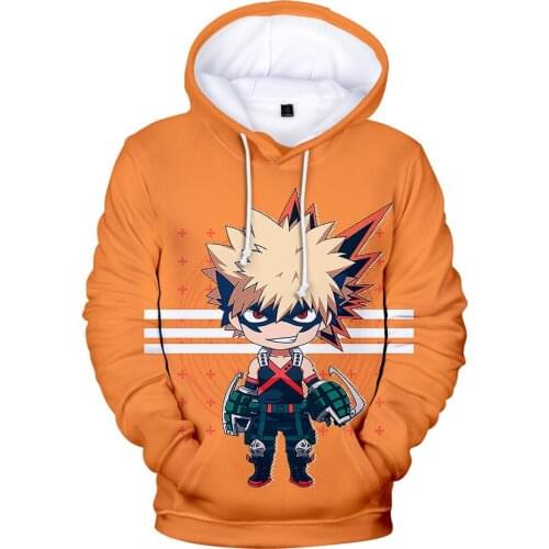 Newest 3D Anime Boku No Hero Academia Hoodies Men Boy Anime Sweatshirts My Hero Academia Hoodie Bakugou Collages Friends Clothes