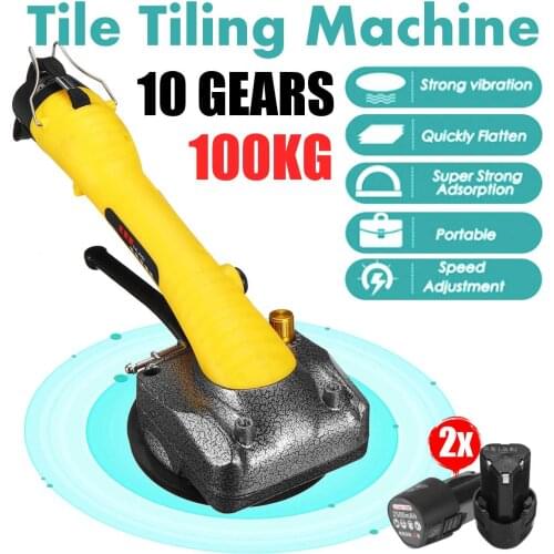 New 100KG Tiles Tiling Machine Tile Vibrator Suction Cup Adjustable Protable Automatic Floor Vibrator Leveling Tool With Battery