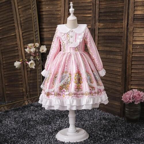 New Kids Girls Dress lolita Party Evening Clothing for Children Baby Princess Dresses robe 3-12 years Ball Gown