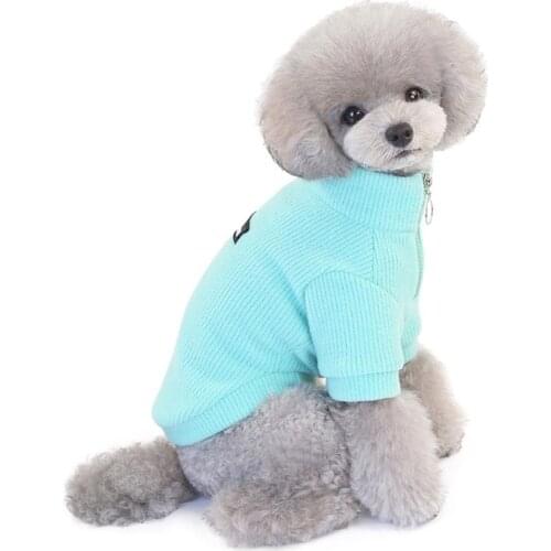 Pet Autumn Winter Warm Coat Dog Cat Sweater With Zipper Slim Dog Clothes Warm Dog Jersey Sweater Puppy Kitten Clothing Jacket
