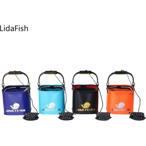 Outdoor Mini Folding Fish Bucket Camping Multipurpose Fishing Tools Portable With Handle Fishing Bags Carp Fishing Tackle