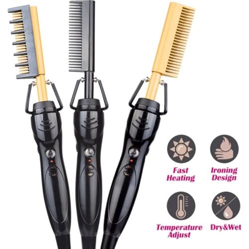 Free shipping Hair Straightening Brush Hot Heating Comb Hair Straight Styler Corrugation Curling Iron Hair Curler